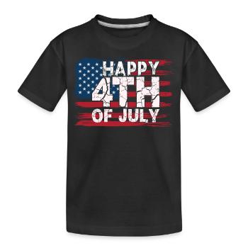 4.July - Independence day - Kinder Premium Bio T-Shirt - Schwarz - Vorne