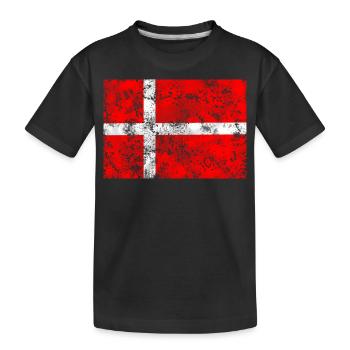 Drapeau du Danemark Vintage - T-shirt bio Premium Enfant - noir - Devant