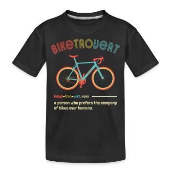 Biketrovert Lustige Phrasen Fahrrad Gravel Radfahren - Kinder Premium Bio T-Shirt - Schwarz - Vorne