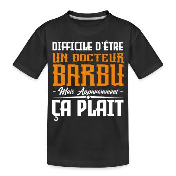 infirmier barbu, citations barbe, cadeau infirmier - T-shirt bio Premium Enfant - noir - Devant
