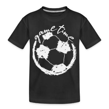 L'heure du match Football - T-shirt bio Premium Enfant - noir - Devant