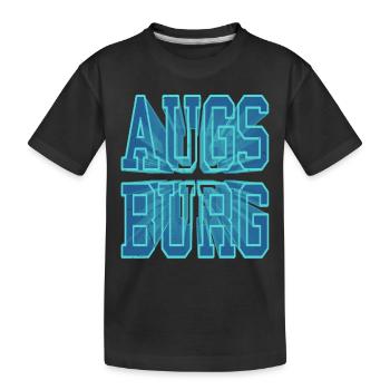 Augsbourg Allemagne Ville 3D Police Skyline - T-shirt bio Premium Enfant - noir - Devant