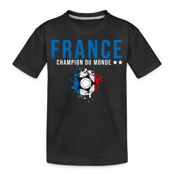 France supporters équipe footbalL 2022 - T-shirt bio Premium Enfant - noir - Devant
