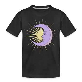 Sonne und Mond - Kinder Premium Bio T-Shirt - Schwarz - Vorne