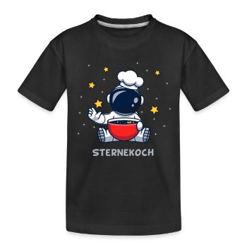 SterneKoch (Sternchen-Suppe-Edition) - Kinder Premium Bio T-Shirt - Schwarz - Vorne
