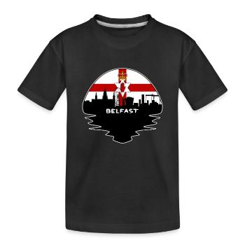 Belfast Irlande du Nord Flag Skyline Silhouette T - T-shirt bio Premium Enfant - noir - Devant