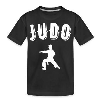 Judo - Kinder Premium Bio T-Shirt - Schwarz - Vorne