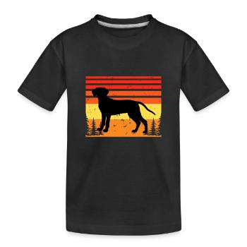 Bavière Mountain Hound Dog Silhouette Retro Sun - T-shirt bio Premium Enfant - noir - Devant