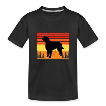Briquet Griffon Vendeen Dog Silhouette Retro Sun - T-shirt bio Premium Enfant - noir - Devant