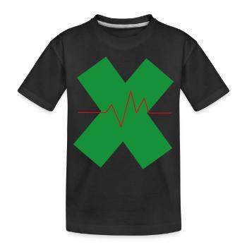 Santé X signe de vie croise le rythme cardiaque - T-shirt bio Premium Enfant - noir - Devant