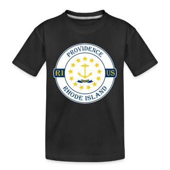 Providence Rhode Island Flag USA Souvenir Badge - T-shirt bio Premium Enfant - noir - Devant