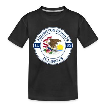 Arlington Heights Illinois Flag USA Souvenir - T-shirt bio Premium Enfant - noir - Devant