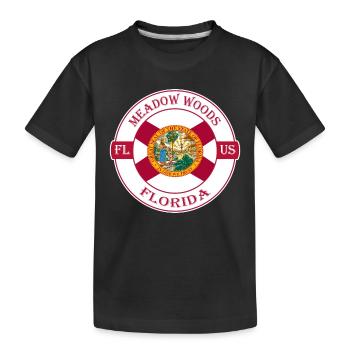 Meadow Woods Florida Flag USA Souvenir Badge - T-shirt bio Premium Enfant - noir - Devant