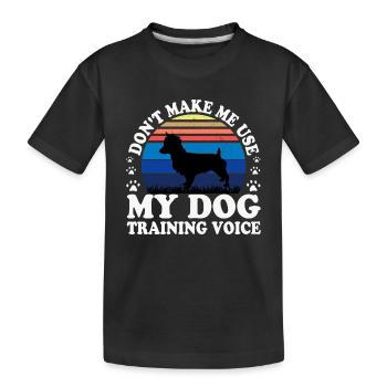 Australian Terrier Dog Silhouette Retro Sunset - T-shirt bio Premium Enfant - noir - Devant