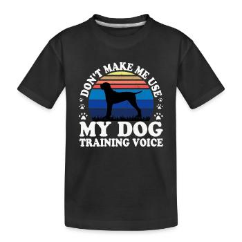 Ariege Pointer Hund Lover Silhouette Vintage Sonnenuntergang - Kinder Premium Bio T-Shirt - Schwarz - Vorne