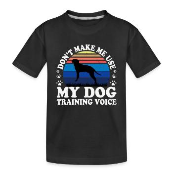 Braque Saint Germain Dog Silhouette Retro Coucher de soleil - T-shirt bio Premium Enfant - noir - Devant