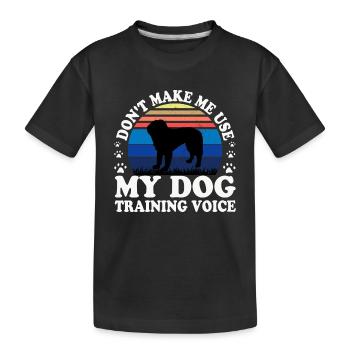 Bosniaque Chien à poil grossier Silhouette Rétro - T-shirt bio Premium Enfant - noir - Devant