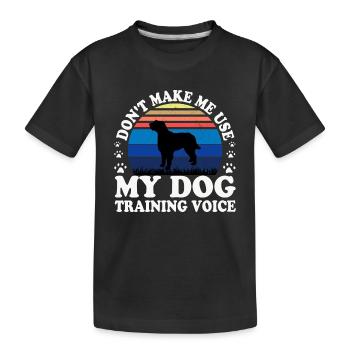 Briquet Griffon Vendeen Dog Silhouette Retro Sun - T-shirt bio Premium Enfant - noir - Devant