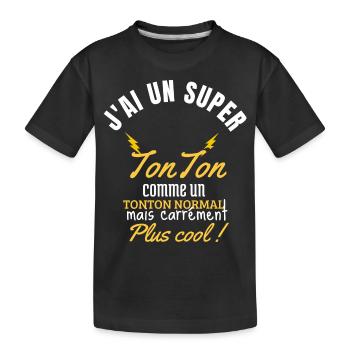 Mon tonton est super cool ! - T-shirt bio Premium Enfant - noir - Devant