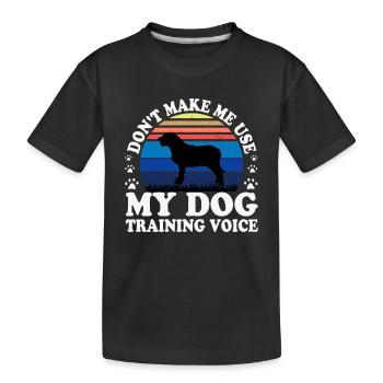 Istrie Chien Chien Chien À Poil Grossier Silhouette Rétro - T-shirt bio Premium Enfant - noir - Devant