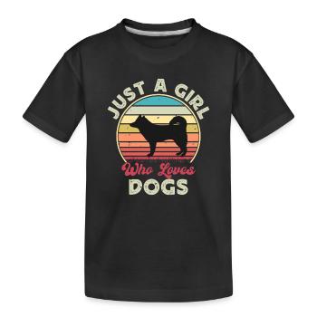 Alaskan Klee Kai Dog Lover Silhouette Retro Sunset - T-shirt bio Premium Enfant - noir - Devant