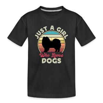 American Eskimo Dog Love Silhouette Vintage Sunset - T-shirt bio Premium Enfant - noir - Devant