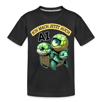 Ich mach jetzt auch AI - Kinder Premium Bio T-Shirt - Schwarz - Vorne