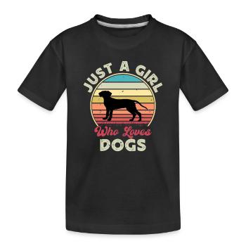 Bavarois untain Chien Chien Silhouette Rétro Soleil - T-shirt bio Premium Enfant - noir - Devant