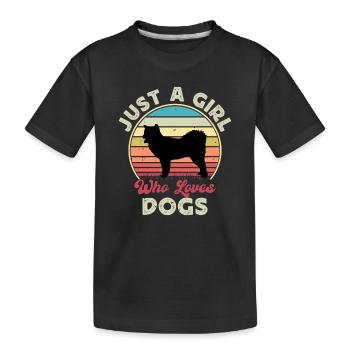 Canadian Eskimo Dog Love Silhouette Vintage Sunset - T-shirt bio Premium Enfant - noir - Devant
