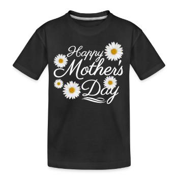 Happy Mother's Day - Kinder Premium Bio T-Shirt - Schwarz - Vorne