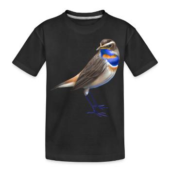 Oiseau gorge bleue - T-shirt bio Premium Enfant - noir - Devant