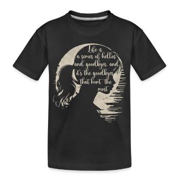 Trauriger Satz - Kinder Premium Bio T-Shirt - Schwarz - Vorne