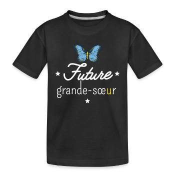 Future grande sœur - T-shirt bio Premium Enfant - noir - Devant