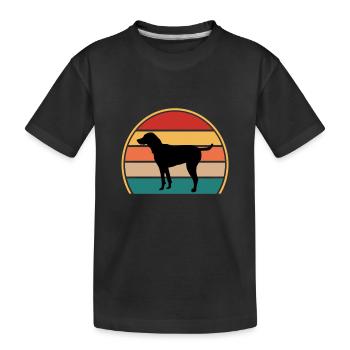 Black And Tan Virginia Foxhound Dog Silhouette - Kids' Premium Organic T-Shirt - black - Front