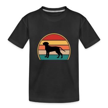 Bavière Mountain Hound Dog Silhouette Retro Sun - T-shirt bio Premium Enfant - noir - Devant