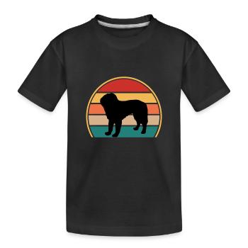 Bosniaque Chien à poil grossier Silhouette Rétro - T-shirt bio Premium Enfant - noir - Devant