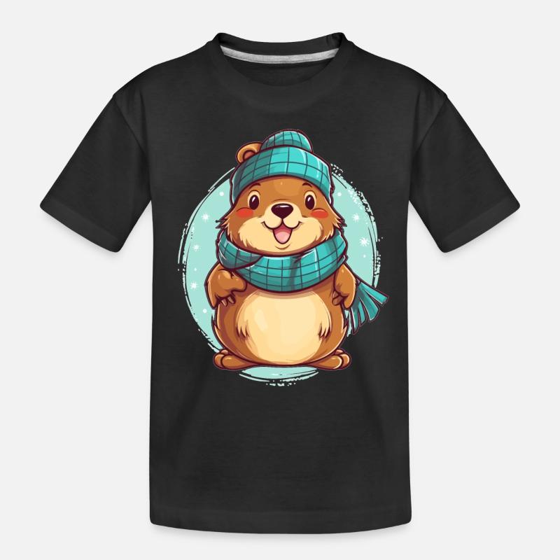 Loutre douillette - T-shirt bio Premium Enfant - noir
