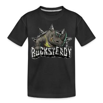 TMNT Mutant Mayhem Avec Rocksteady - T-shirt bio Premium Enfant - noir - Devant