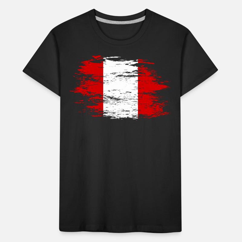 Drapeau du Pérou utilisé T-shirt bio Premium Enfant