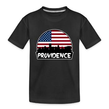 Providence Rhode Island États-Unis Flag Skyline Silhouett - T-shirt bio Premium Enfant - noir - Devant