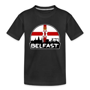 Belfast Irlande du Nord Flag Skyline Silhouette T - T-shirt bio Premium Enfant - noir - Devant