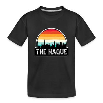 La Haye Drapeau des Pays-Bas Skyline Souvenir de voyage - T-shirt bio Premium Enfant - noir - Devant