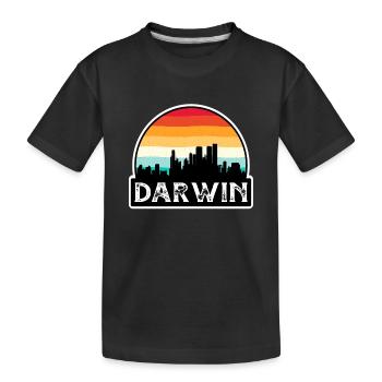 Darwin Australie Flag Skyline Souvenir de voyage - T-shirt bio Premium Enfant - noir - Devant