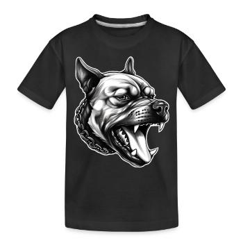 Puissance du pitbull – Fort. Loyal. Intrépide. - T-shirt bio Premium Enfant - noir - Devant