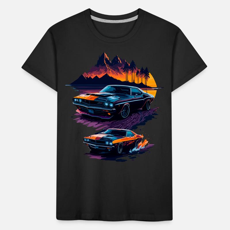 Auto sportiva classica Maglietta ecologica premium per bambini