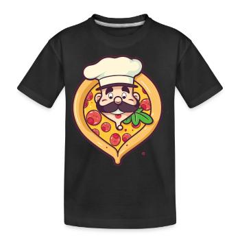 Slice of Heaven Der Traum eines Pizzaliebhabers - Kinder Premium Bio T-Shirt - Schwarz - Vorne