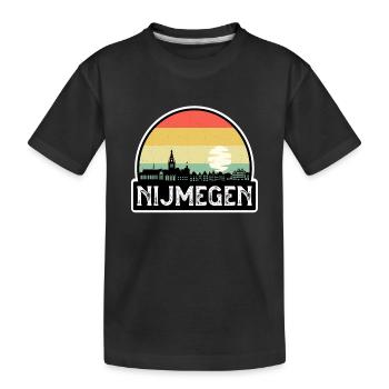 Nimègue Pays-Bas Flag Skyline Souvenir de voyage - T-shirt bio Premium Enfant - noir - Devant