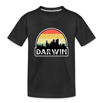 Darwin Australie Flag Skyline Souvenir de voyage - T-shirt bio Premium Enfant - noir - Devant