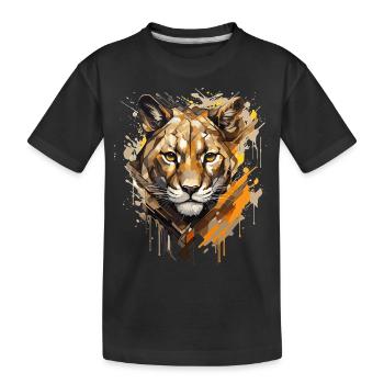 Das Gesicht des - Street Art - Kinder Premium Bio T-Shirt - Schwarz - Vorne
