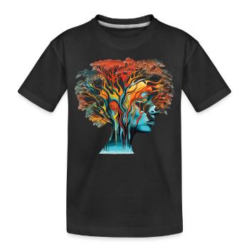 Illusion d’optique Head-Tree - T-shirt bio Premium Enfant - noir - Devant